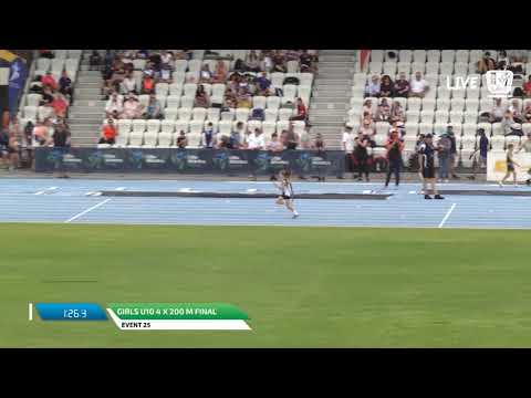 Girls U10 4 x 200m Final - 2018 SUBWAY State Relay Championships // LAVicTV