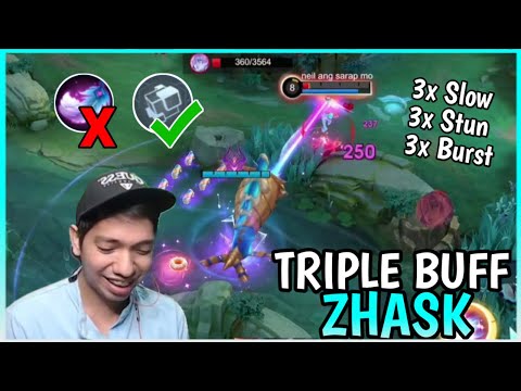 New Triple Jump + Triple Stun on Buff Zhask | Zhask Gameplay | MLBB