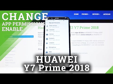 How to Change App Permissions in Huawei Y7 Prime 2018 - Enter App Permissions Settings