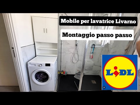 MOBILE SALVASPAZIO PER LAVATRICE LIVARNO MOD.LIVERPOOL | MONTAGGIO PASSO PASSO | LIDL | VOLANTINO