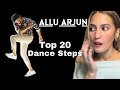 Reaction to Allu Arjun | “Allu Arjun Top 20 Dance Steps” | 🤯