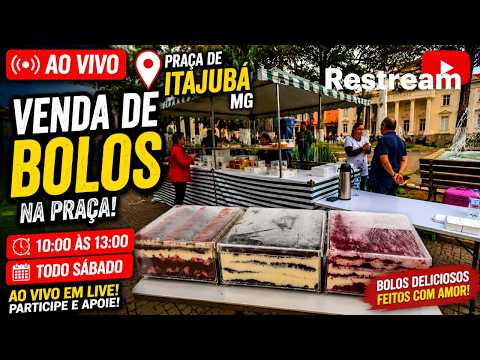 📍 AO VIVO: Feira da Praça de Itajubá MG | Bolos Deliciosos!
