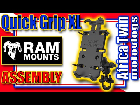 RAM Quick Grip XL | Assembly | Cell Phone Holder | Africa Twin motovlog