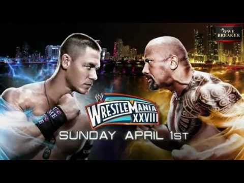 WWE Wrestlemania XXVIII (28) : John Cena Vs The Rock Matchcard