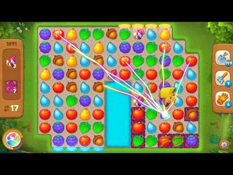 Gardenscapes Area 9 Day 1 Level 1891 - No Boosters Or Hacks