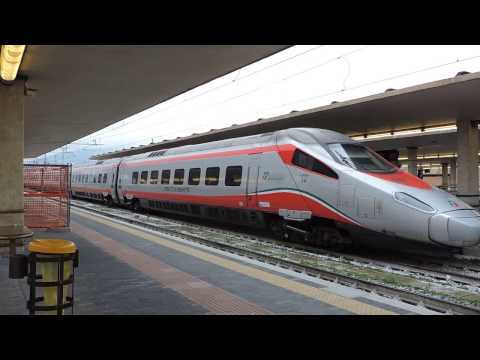 High speed train Frecciargento departure from Roma Termini