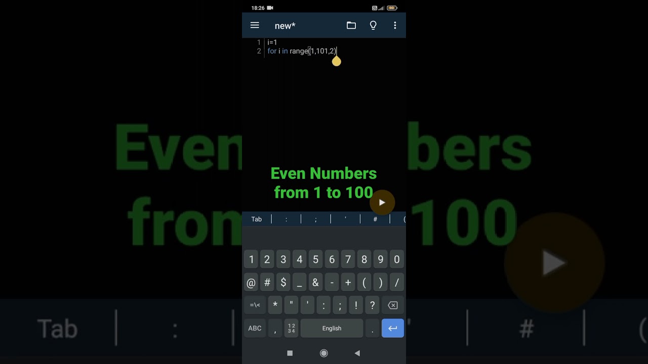 Printing Odd Numbers from 1 to 100 using Python | Master Python
