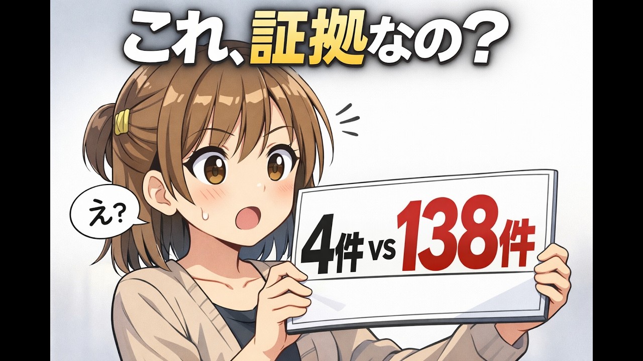 「4件と138件──この“差”は本当に証拠なのか？」～ビターウインター記事より
