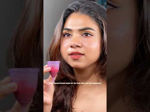 I tried period blood facial & this happened to my skin🩸😱#shorts #shortsfeed #sristydutta #explore