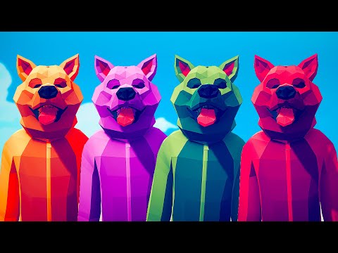 GIANT DOG COLOR PACK vs EVERY GOD - Totally Accurate Battle Simulator TABS