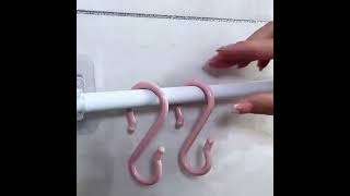 Samolepiaci držiak tyče / háčik – transparentný (2 ks)