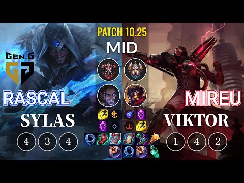 GEN Rascal Sylas vs Mireu Viktor Mid - KR Patch 10.25