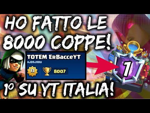 8000 COPPE RAGGIUNTE IN LIVE! 1° SU YT ITALIA! - Clash royale ITA