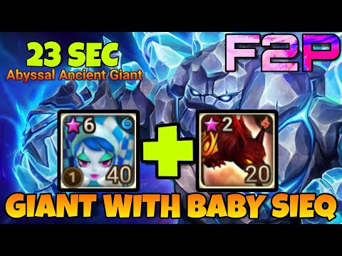 F2P 23s WITH BABY SIEQ + JULIE !!! GIANT ABYSS HARD SPEED TEAM / GBAH SPEED TEAM SUMMONERS WAR