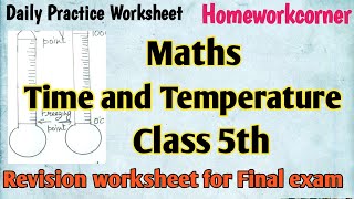 Time and Temperature Class 5 Maths