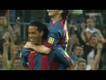 Lionel Messi first goal for Barcelona! (Assist from Ronaldinho)