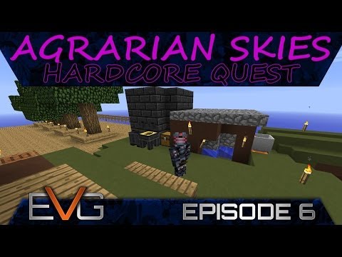 FTB SKYBLOCK | Agrarian Skies: Hardcore Quests Ep.6 | Tinkers Construct Smeltery & Tools!!!