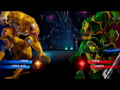 YELLOW VENOM & YELLOW SPIDER MAN VS GREEN VENOM & GREEN GAMORA - Marvel vs Capcom Infinite