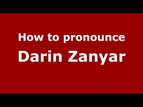 How to pronounce Darin Zanyar (Arabic/Iraq) - PronounceNames.com