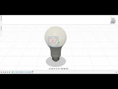 3D Model of an LED Light Bulb in Fusion360 #fusion360
