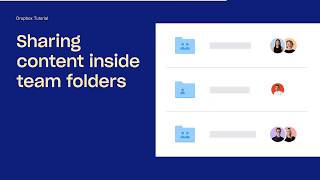 Sharing content inside team folders | Dropbox Tutorials | Dropbox