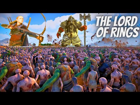 Can LEGOLAS & GIMLI Stop 2 MILLION SAURON's Legions ? - WARHAMMER 40K - UEBS 2