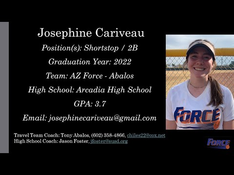 Josephine Cariveau Softball Skills Video - 2022 Shortstop 2B