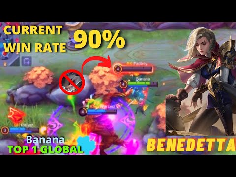 90% CURRENT WIN RATE BENEDETTA!!! AGGRESSIVE ROTATION!!! - TOP 1 GLOBAL BENEDETTA!! by Banana - MLBB
