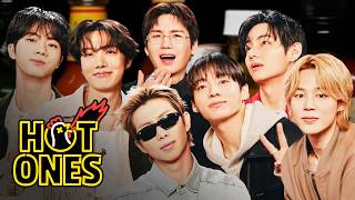 Download lagu BTS Breaks Another Record While Eating Spicy Wings | Hot Ones mp3