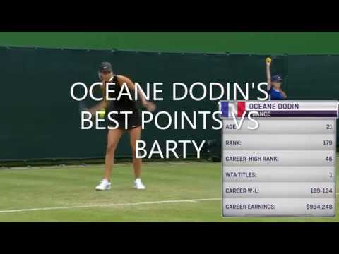 Océane Dodin's Best Points vs Barty