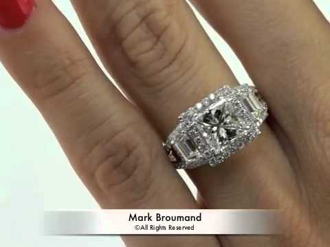 3.57ct Princess Cut Diamond Engagement Anniversary Ring-Mark Broumand