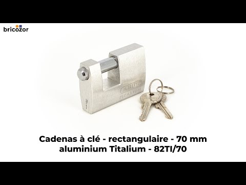 Cadenas à clé - rectangulaire - 70 mm - aluminium Titalium - 82TI/70 ABUS