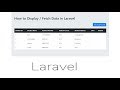 CRUD How To Fetch Data In Laravel Part 2 4