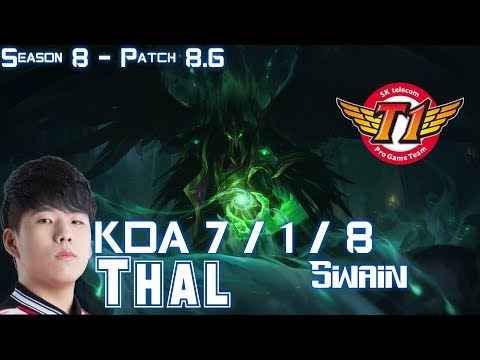 SKT T1 Thal SWAIN vs SION Top - Patch 8.6 KR Ranked