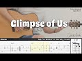 Glimpse Of Us Joji Fingerstyle Guitar TAB Chords Lyrics
