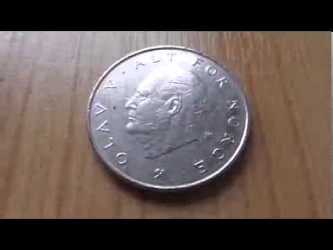 1 Krone Münze   Olav V Alt for Norge in HD