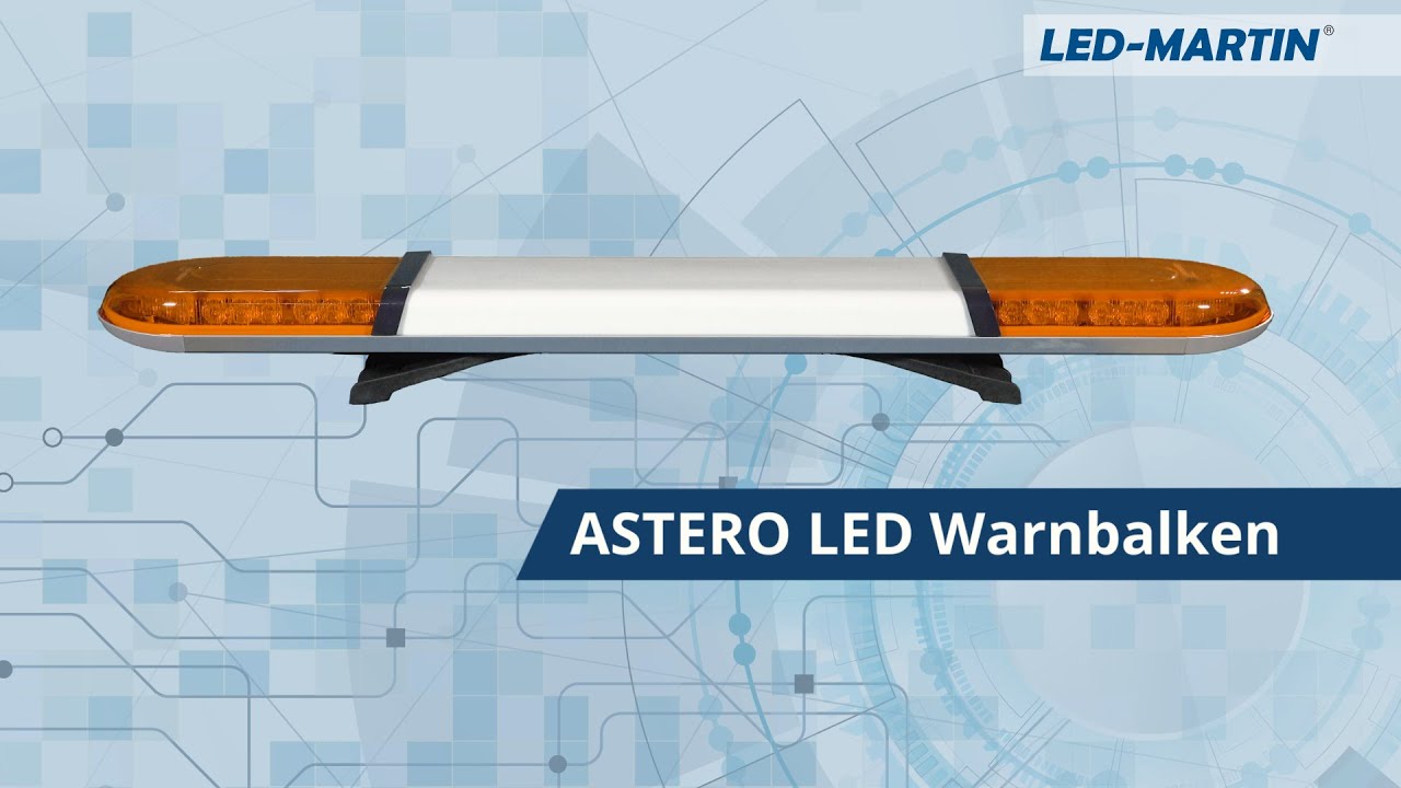 ASTERO LED Warnbalken - 119cm mit Mittelteil - gelb