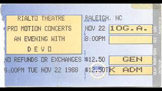 Devo | Live In Raleigh | 11-22-1988