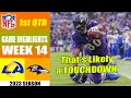 Baltimore Ravens vs Los Angeles Rams FULL GAME 1st QTR [WEEK 14] | NFL Highlights 2023