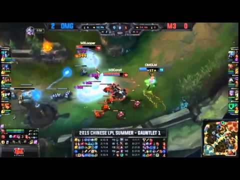 OMG (Uzi Caitlyn) vs M3 (Dade Kassadin) Game 3 Highlights 2015 Chinese LPL Summer