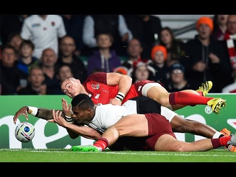 [WORLD CUP 2015] Amazing Matawalu's try against England, saved by Mike Brown