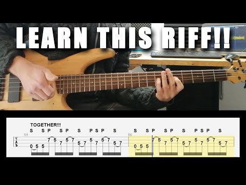 LEARN THIS SLAP BASS RIFF!! (repeat after me, TAB included)