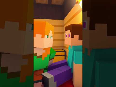 Minecraft Shorts - Minecraft Animation : When you want to kiss her for the first time