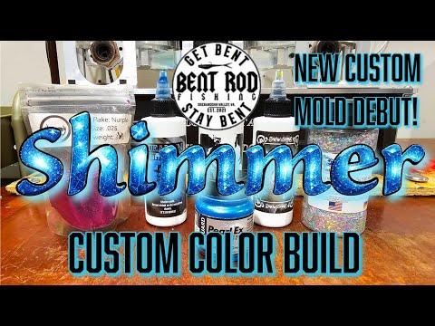 ​DIY Soft Plastic Lures: Full Recipe for 'Shimmer' Baby Blue/Holo Laminate & NEW Mold DEBUT