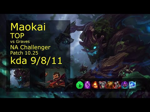 Maokai Top vs Graves - NA Challenger 9/8/11 Patch 10.25 Gameplay