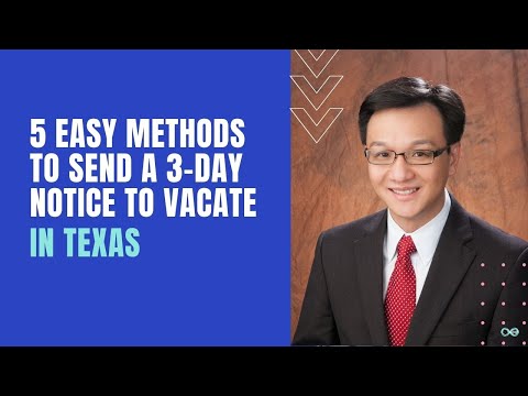 How to deliver a 3-day notice to vacate to the tenant.