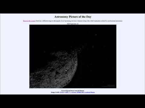 2020 September 16 - Gravel Ejected from Asteroid Bennu