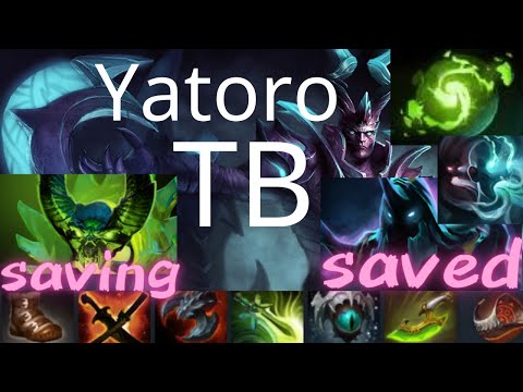 Yatoro Terrorblade save Support Abaddon - Sunder, Life Drain, Satanic, Refresher Orb - dota2
