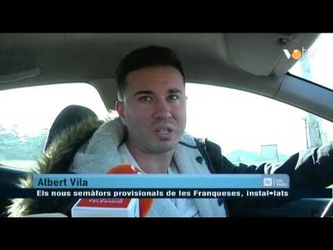 VOTV - Els nous semàfors provisionals de les Franqueses, instal·lats