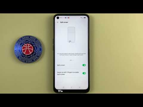 How to hold down the Split Screen Menu button on OPPO A54 Android 11